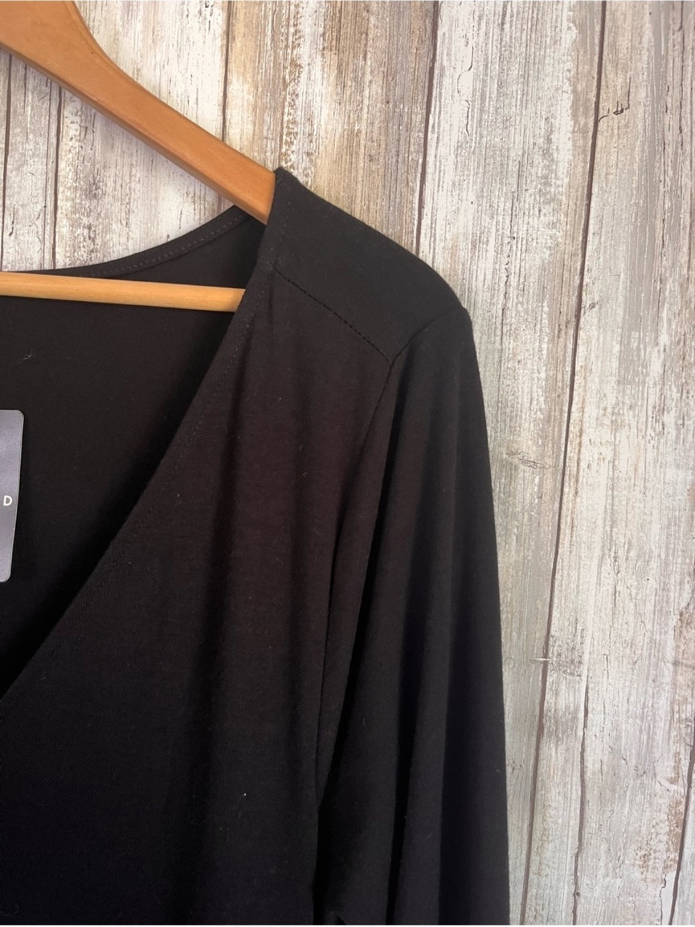 NWT Torrid Shirred Jersey Bodycon Midi Dress Black Ruched Size 1 14/16 - Picture 3 of 6